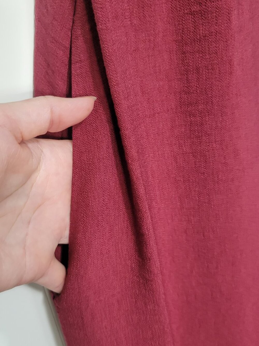 Banana Republic Boho Hippie Prairie Euro Maroon Crepe Twisted Bodice Maxi Dress - Picture 4 of 16